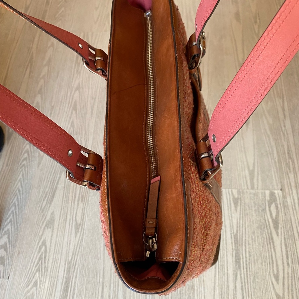 Coach Brown Tweed Tote Bag - Picture 3 of 8